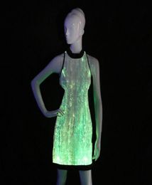 Vestidos LED Light Up Glow in the Dark Dridesmaid Dresses Cheongsam Cóctel Cóctel Vestido de fiesta de la noche más nuevos disfraces de jazz Ph1495008