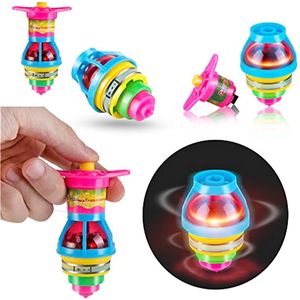 LED Light Up Clignotant UFO Toupies Jouet avec Gyroscope Nouveauté Bulk Toys Party Favors