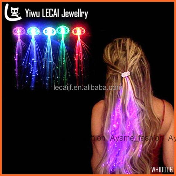 Extension de cheveux lumineuse à LED - Pince à cheveux pour Halloween / Fêtes / Raves / Noël - Disponible en différentes couleurs Bijoux pour cheveux