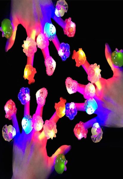 LED Light Up Rings Favores Glow Party Favors Flashing Kids Box Toys Recompensas de Classroom Classroom Suministros del tesoro del tema de Pascua3069895