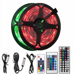 LED licht met USB laagspanning 5V 2835RGB zacht licht strip 60 lamp running paard lamp druipende waterdichte TV TV achtergrond light265y