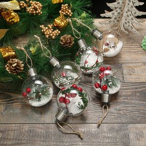 LED verlichte kerstboom ornamenten plastic hangende globe gloeilamp vrolijk kerstmis Nieuwjaar huis decoraties
