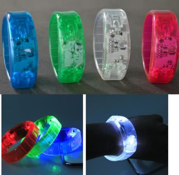 Jouets lumineux LED Bracelet clignotant Son activé par la voix Bracelet Flash lumineux Club KTV Dance Party Concert Grand événement Fournitures lumineuses