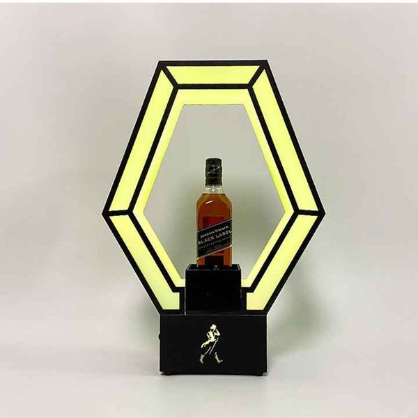 Présentateur de bouteilles de whisky éclairé par LED, glorificateur de whisky, Champagne, affichage de signe néon, support de vin pour discothèque, bar, fête