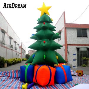 Éclairage LED Arbre de Noël gonflable Nouveau design 13.2 / 33ft publicitaire Boule de Noël Ballon avec des ventilateurs