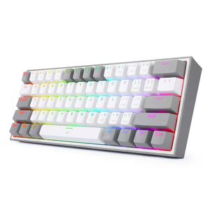 Éclairage LED K617 RGB USB Mini clavier filaire de jeu mécanique commutateur rouge 61 touches Gamer pour ordinateur PC portable câble détachable