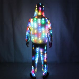 Pantalon d'éclairage LED créatif imperméable à l'eau danse fête de Noël vêtements lumineux241a
