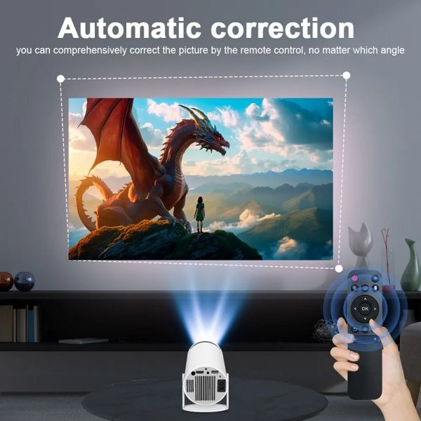 Luces LED 4K Wifi6 proyector Android 11,0 200 ANSI Dual WIFI Allwinner H713 BT5.0 1280*720P cine en casa portátil al aire libre