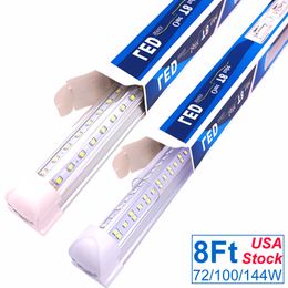 LED-verlichting voor grote winkel, Linkable 8FT TUBE Plafondwinkels Lichten, Super Bright 15000 Lumen 300 Watt Equivalente Workshop Hardwired Lamp naar Garagebasement Werkbank