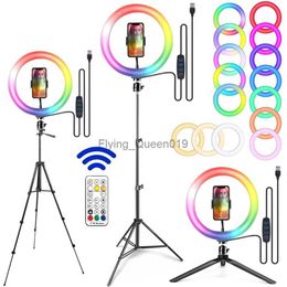 Led-verlichting Ringlamp RGB met statief Rond Ringlicht Fancy Verlichting Fotografie Fotostudio Selfie Voor telefoon Video HKD230828