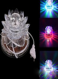 Led petit soleil lotus lampe coloré effet de salle de bal lumière cristal lotus lumière LED lotus lampe AC85V250V9937948