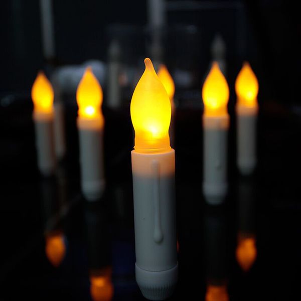 LED Long Pole Candle Light Bougies clignotantes Lampe de table Lampe à piles LED Bougie scintillante Cadeau de Noël ZA5773