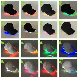 Gorra luminiscente LED que brilla en la oscuridad, gorras de béisbol para hombre, sombrilla fluorescente para exteriores, sombrero protector solar, accesorios de moda, sombreros de bola