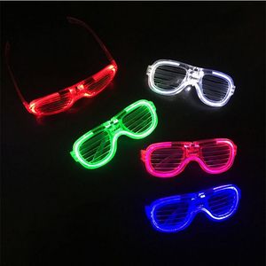 Led lunettes luminescentes décoration de fête festival de musique lumière froide stores lunettes bar danse accessoires de fête d'anniversaire