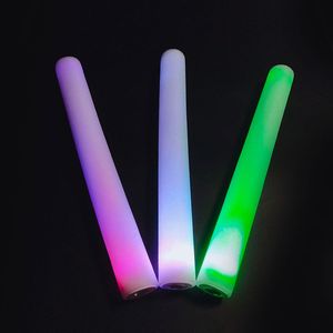 Bâton de ravitaillement de concert de luminescence flash coloré fluorescent en mousse éponge luminescente LED