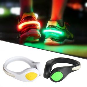 Novedosa iluminación para correr de noche, Clip para zapatos LED, señal de seguridad, Clips de plástico, luz luminosa para exteriores, FEDEX