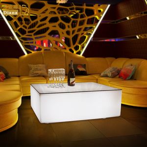 Mesa luminosa LED para Bar KTV, escritorio cuadrado colorido, mezcladores simples y modernos, sala de estar, mesa de té, muebles de Bar