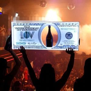 LED Lumineux US 100 Dollar Bill Champagne Glorifier Affichage VIP Benjamin Bouteille Présentateur pour Événements Party Lounge Bar NightClub
