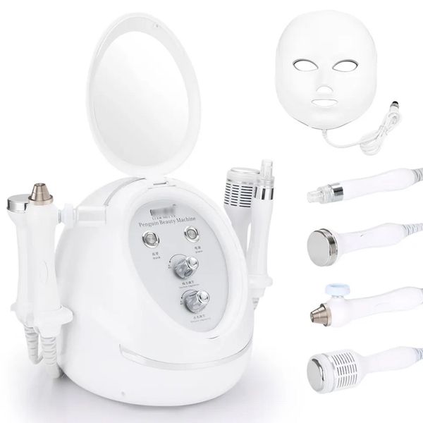 LED Masker Acne Littekens Verwijdering Microdermabrasie Vacuüm Spray Gezichtsverzorging Dermabrasie Echografie Hoofd Machine 5 IN1