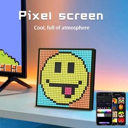 LED Matrix Pixel Display Smart Screen APP Controle Programmeerbaar Nachtlampje Digitale Pixel Po Frame Game Room Decor Tafellamp 240112