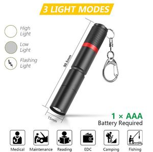 Le stylo de torche en aluminium d'urgence en aluminium de secours médical de LED allume la mini lampe-torche de lampe-stylo avec la lampe-torche de poche d'infirmière de clip