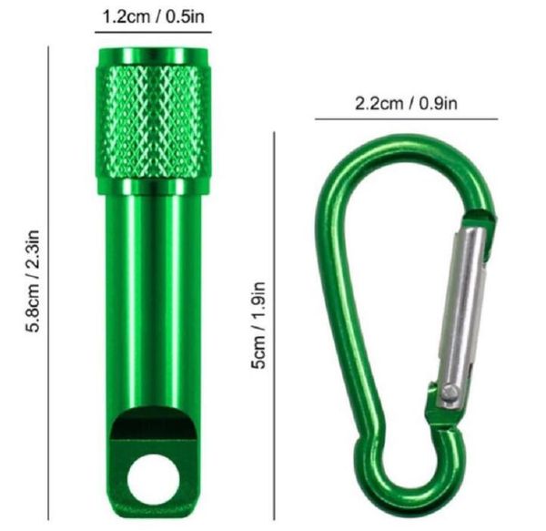 Mini lampe de poche LED torche en alliage d'aluminium avec mousqueton porte-clés porte-clés portable randonnée en plein air camping Mini-light LED Flashlights