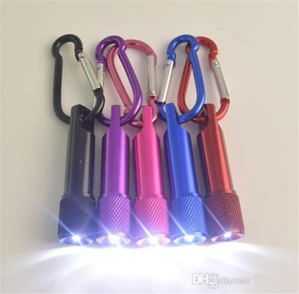 Mini lampe de poche LED torche en alliage d'aluminium avec mousqueton porte-clés porte-clés mini lampe de poche LED Minilight LED Flashlights ST61208019