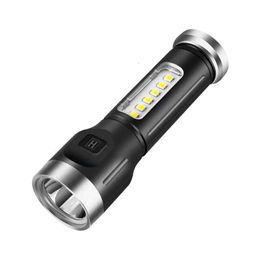 LED Mini USB chargeant la lampe-torche portative extérieure de lumière forte de ménage, Extension de nuit de lampe-torche tenue dans la main 225275