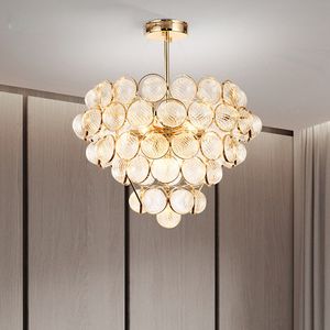 LED Moderne kroonluchters Lichten armatuur Amerikaans goud kroonluchter huis binnen woonkamer glazen ballen hangende lamp 3 wit licht kleur dimable