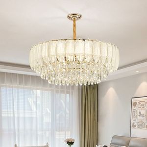 Lichte luxe kristallen kroonluchter Postmoderne hoogwaardige woonkamer Eetkamer Verenlamp Sfeervolle crèmekleurige windlamp