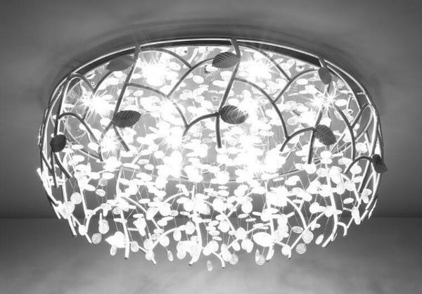 LED moderne cristal plafonniers nordique salon luminaires nouveauté chambre plafonniers fer verre plafonnier MYY