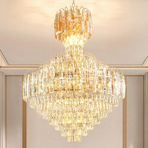 LED Modern Golden Crystal Chandeliers European American K9 Crystal Chandelier Lights Fixture Big Luxury Shining Droplight Home Home Indoor Lighting