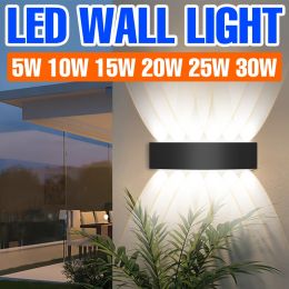 LED Modern Wall Light AC85-265V Outdoor Lighting Garden Wandlamp 30W 25W 20W 15W 10W 5W LIVENDE HOME Decor Wall Light waterdicht