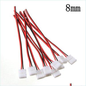 Led Modules 10Pcs/Lot Electrical Connect Splice 2Pins Power Connector Adaptor For 3528/ Strip Wire With Pcb 8Mm/10Mm Modes Drop Deli Dhfaq