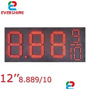 Modules Led 8889/10 Accès Avant Couleur Rouge 12 Pouces Extérieur Haute Luminosité Étanche 7 Segment Numéro Numérique Gaz/Pétrole Prix Signe Bo Dhmvb