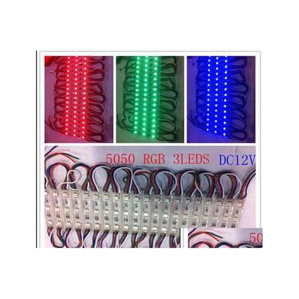 Modo de retroiluminación de módulos LED para modos de señalización de vallas publicitarias Luz de lámpara navideña 5050 3 Verde / Rojo / Azul / Cálido / Blanco Impermeable DC 12 V por Dhs D Dhmcy