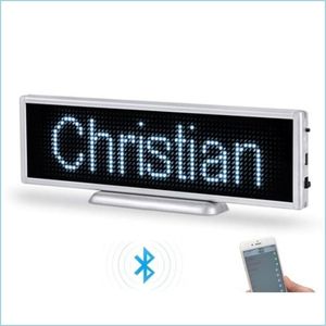 Modules LED P3 Bluetooth signe rechargeable 16x64 pixels panneau d'affichage à défilement programmable pour magasin de bureau ou goutte suspendue Delive Dhcil