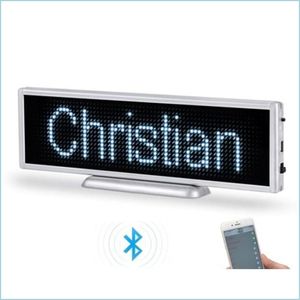 Módulos LED P3 Señal recargable Bluetooth 16X64 píxeles Panel de visualización de desplazamiento programable para escritorio de la tienda o gota colgante Delive Dhdsa