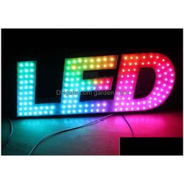 LED -modules RGB WS2811 IC LED PIXEL MODE Lichten 12mm IP65 Waterdicht punt DC 5V String Kerstmis Adresbaar Licht voor letters Teken DH4HP