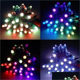 LED -modules RGB WS2811 IC PIXEL MODE Lichten 12mm IP68 Waterdicht punt DC 5V String Kerstmis Adresbaar Licht voor letters Teken DRO DHLX8