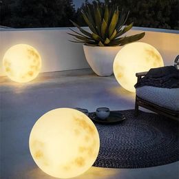 LED Moon Light USB oplaadbaar licht 25 cm 30 cm binnensoor buitenhuis Decoratie Licht IP65 Waterdicht voor tuin