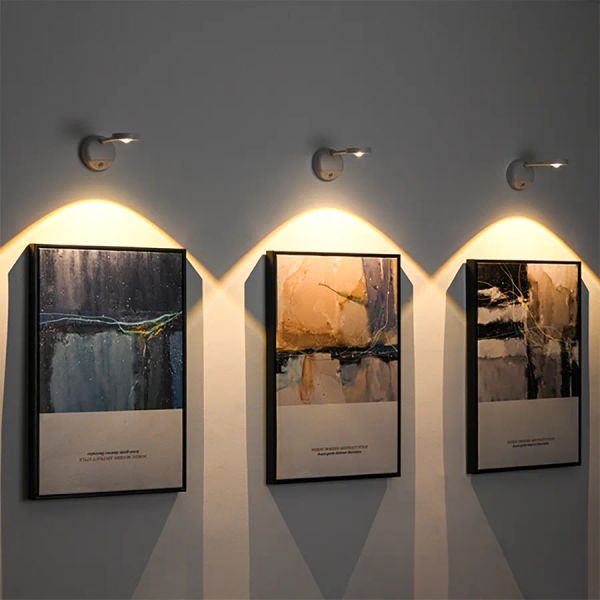 Lampe murale LED avec détecteur de mouvement, Rechargeable par Usb, luminaire décoratif d'intérieur, idéal pour un salon, une chambre à coucher, une cuisine ou des images murales