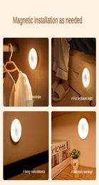 LED Bewegingssensor Licht PIR Ultra Slim USB Oplaadbare Slaapkamer Wandlamp Trap Gangpad Garderobe Kast Nachtlampje gift7341429