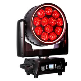 IP65 waterdichte LED Moving Head Wash Beam Light RGBW 12 * 40W met led-ring DJ Wash podiumverlichting voor Stage Live Performance Concert Dance Parties Club.