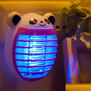 Multifunctionele led-verlichting Brelong elektronische insectenverdelger voor binnen en buiten op het terras Achtertuin muggenlamp Panda / kat Varken Dhaum