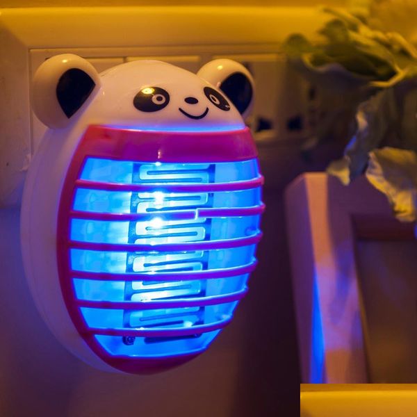 Luces Led Multifuncionales Brelong Mata Insectos Electrónicos para Patio Interior Y Exterior Lámpara De Mosquitos para Patio Trasero Panda/Gato Cerdo Dhaum