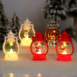 LED lumières multifonctions lanterne de noël bougie LED bougies chauffe-plat joyeux décor de noël pour la maison ornements d'arbre de noël père noël