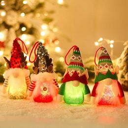 Luces LED multifuncionales Decoraciones navideñas de gnomo 2023 Muñeco sin rostro Decoraciones navideñas para el hogar Adorno Feliz Año Nuevo 2022 Guirnalda de adornos
