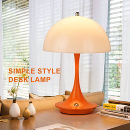 LED paddestoel kleine tafellamp draagbare USB opladen dimbare bloemknop lamp slaapkamer bedlampje