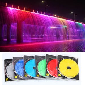 LED -snaren Neon Flex touwen Lichten achtervolgen Regenboog LED's Stringverlichting 12V Multicolor touwlicht voor binnenshuis buiten Party Decor Usalight